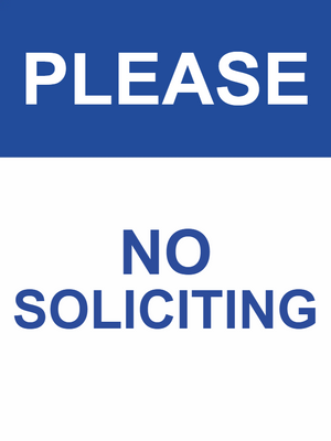 Custom Outdoor Yard Signs Multiple Sizes Please No Soliciting