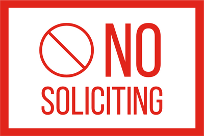 Custom Outdoor Yard Signs Multiple Sizes Simple No Soliciting