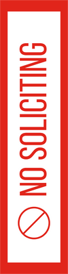 Custom Outdoor Yard Signs Multiple Sizes Simple No Soliciting