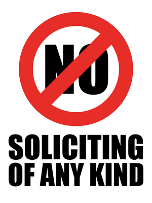 Custom Outdoor Yard Signs Multiple Sizes No Solicitor Allowed