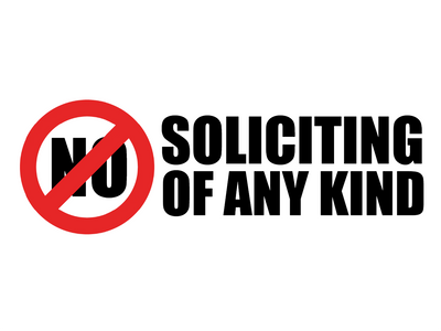 Custom Outdoor Yard Signs Multiple Sizes No Solicitor Allowed