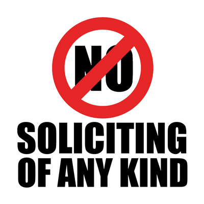 Custom Outdoor Yard Signs Multiple Sizes No Solicitor Allowed