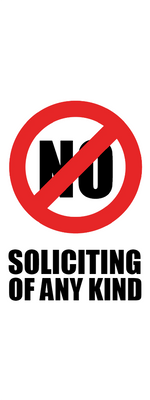 Custom Outdoor Yard Signs Multiple Sizes No Solicitor Allowed