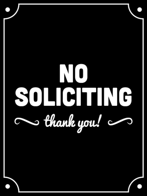 Custom Outdoor Yard Signs Multiple Sizes No Soliciting Here