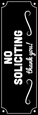 Custom Outdoor Yard Signs Multiple Sizes No Soliciting Here