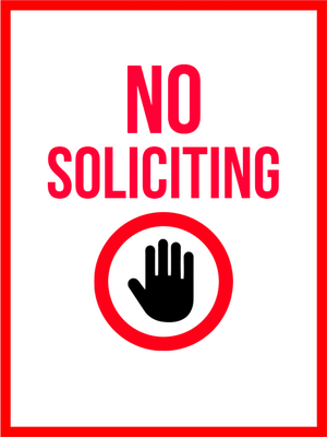 Custom Outdoor Yard Signs Multiple Sizes Stop Soliciting