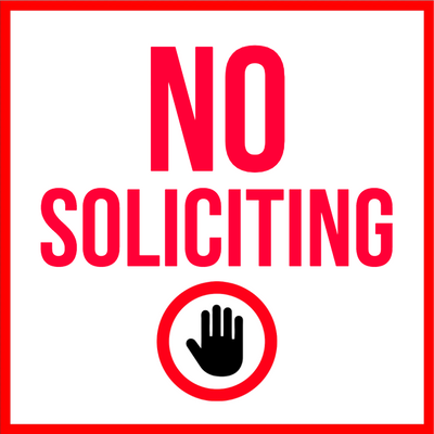 Custom Outdoor Yard Signs Multiple Sizes Stop Soliciting