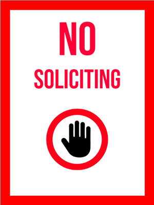 Custom Outdoor Yard Signs Multiple Sizes Stop Soliciting