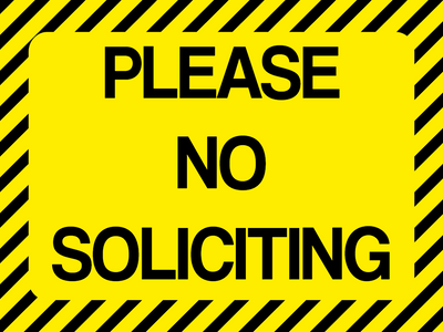 Custom Outdoor Yard Signs Multiple Sizes Please No Solicitation