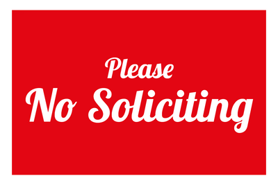 Custom Outdoor Yard Signs Multiple Sizes No Soliciting Please