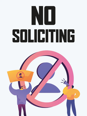 Custom Outdoor Yard Signs Multiple Sizes No To Solicitation