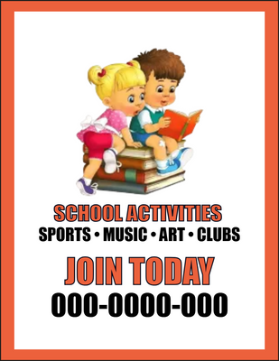 Custom Post Cards Multiple Sizes School Activities