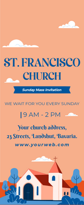 Custom Post Cards Multiple Sizes Sunday Service