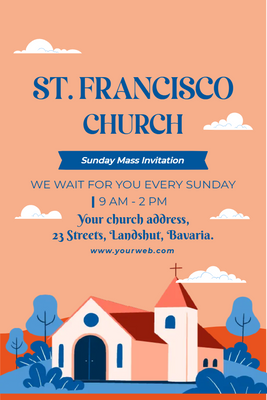 Custom Post Cards Multiple Sizes Sunday Service