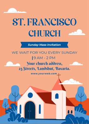 Custom Post Cards Multiple Sizes Sunday Service