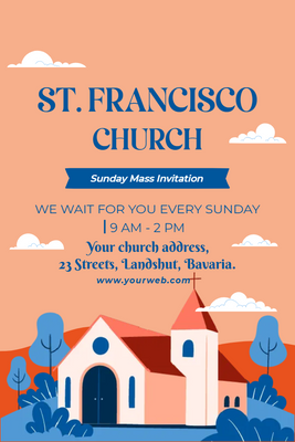 Custom Post Cards Multiple Sizes Sunday Service