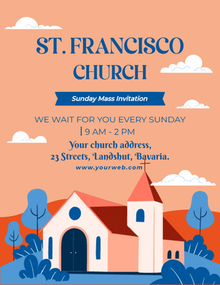 Custom Postcards Multiple Sizes Sunday Service