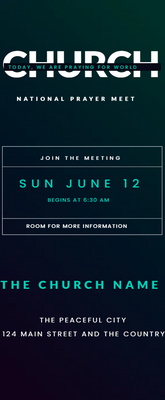 Custom Post Cards Multiple Sizes Church Events