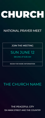 Custom Postcards Multiple Sizes Church Events