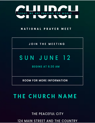 Custom Post Cards Multiple Sizes Church Events