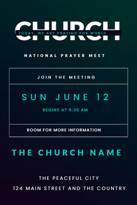 Custom Post Cards Multiple Sizes Church Events