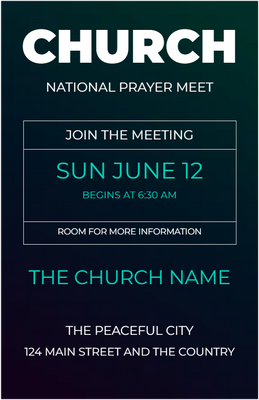Custom Postcards Multiple Sizes Church Events