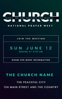 Custom Post Cards Multiple Sizes Church Events