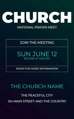 Custom Postcards Multiple Sizes Church Events