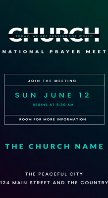 Custom Post Cards Multiple Sizes Church Events