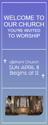 Custom Postcards Multiple Sizes Worship Invitation