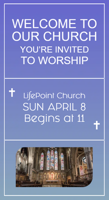 Custom Postcards Multiple Sizes Worship Invitation