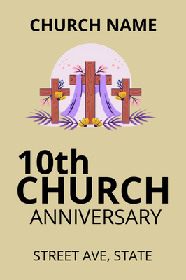 Custom Post Cards Multiple Sizes Church Anniversary
