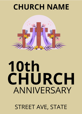 Custom Post Cards Multiple Sizes Church Anniversary