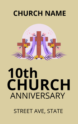 Custom Post Cards Multiple Sizes Church Anniversary