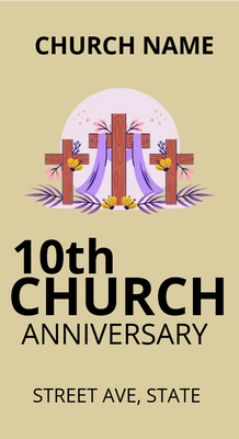 Custom Post Cards Multiple Sizes Church Anniversary