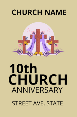 Custom Post Cards Multiple Sizes Church Anniversary