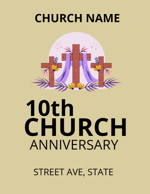 Custom Postcards Multiple Sizes Church Anniversary