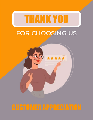Custom Post Cards Multiple Sizes Customer Appreciation