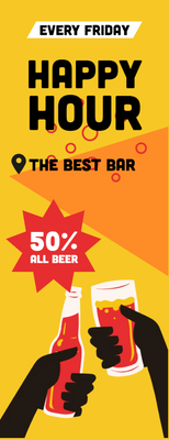 Custom Postcards Multiple Sizes Happy Hour