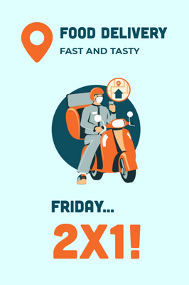 Custom Post Cards Multiple Sizes Food Delivery