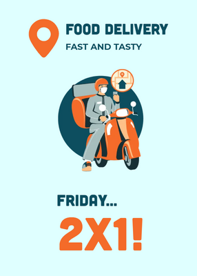 Custom Post Cards Multiple Sizes Food Delivery