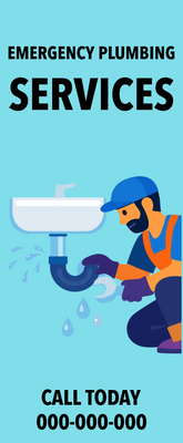 Custom Post Cards Multiple Sizes Emergency Plumbing Services