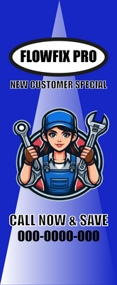 Custom Post Cards Multiple Sizes New Plumbing Customer Offer