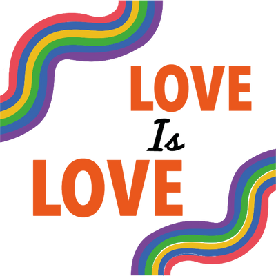 Custom Outdoor Yard Signs Multiple Sizes Love is Love Curved