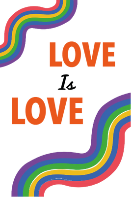 Custom Outdoor Yard Signs Multiple Sizes Love is Love Curved