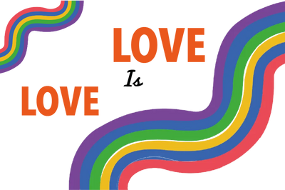 Custom Outdoor Yard Signs Multiple Sizes Love is Love Curved