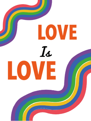 Custom Outdoor Yard Signs Multiple Sizes Love is Love Curved