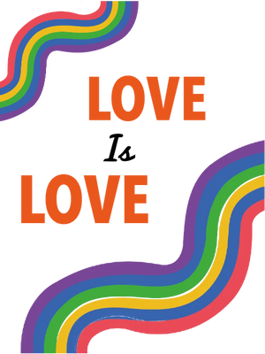Custom Outdoor Yard Signs Multiple Sizes Love is Love Curved