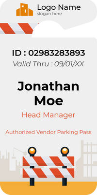 Custom Parking  Passes Multiple Sizes  Head Manager