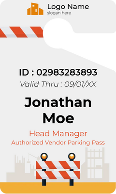 Custom Parking  Passes Multiple Sizes  Head Manager